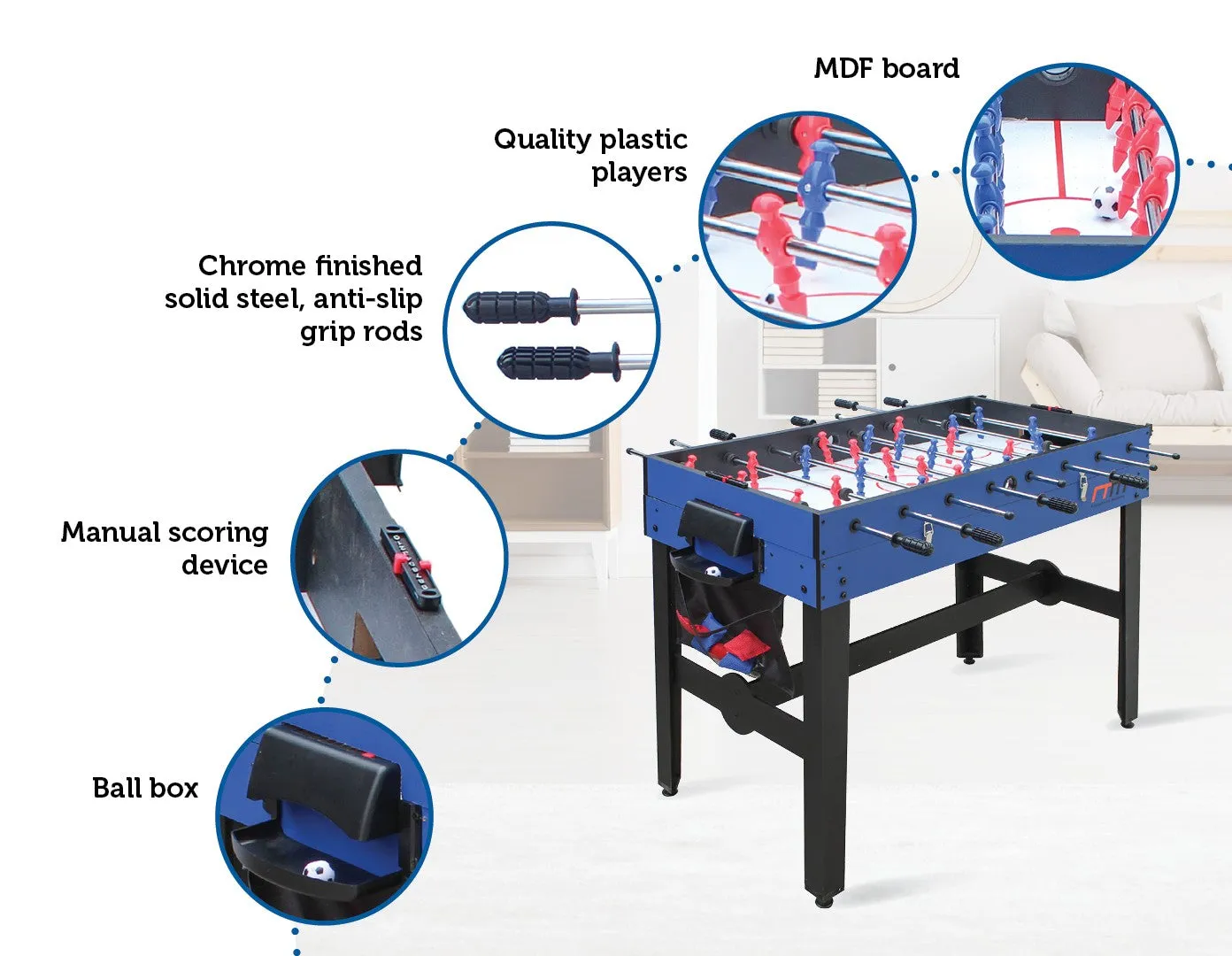 12-in-1 Combo Game Table Set, Compact, MDF, Multi