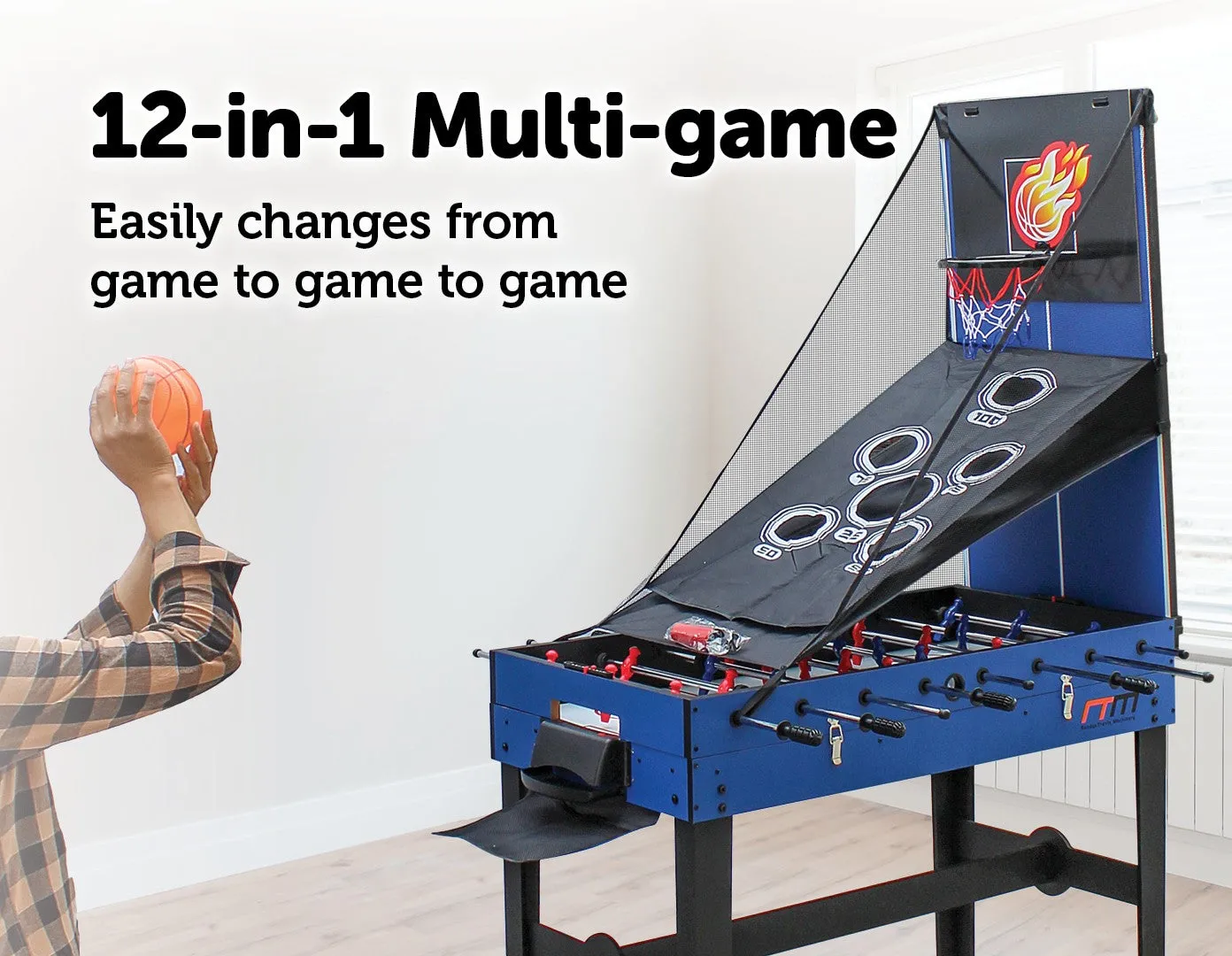 12-in-1 Combo Game Table Set, Compact, MDF, Multi