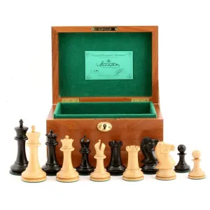 1854 Edition 4" Chess Set in Mahogany Box