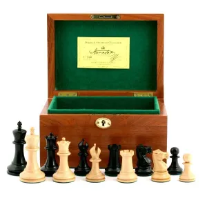 1855 Edition 3.5" Chess Set in Mahogany Box