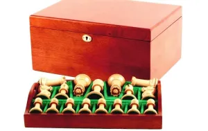 1890 Edition 4" Chess Set in Mahogany Casket