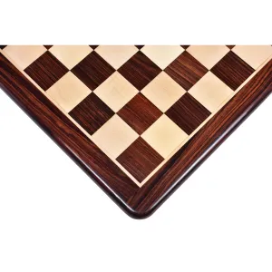 19 inches Large Flat Chess board - Rosewood & Maple Wood - Square of 50 mm