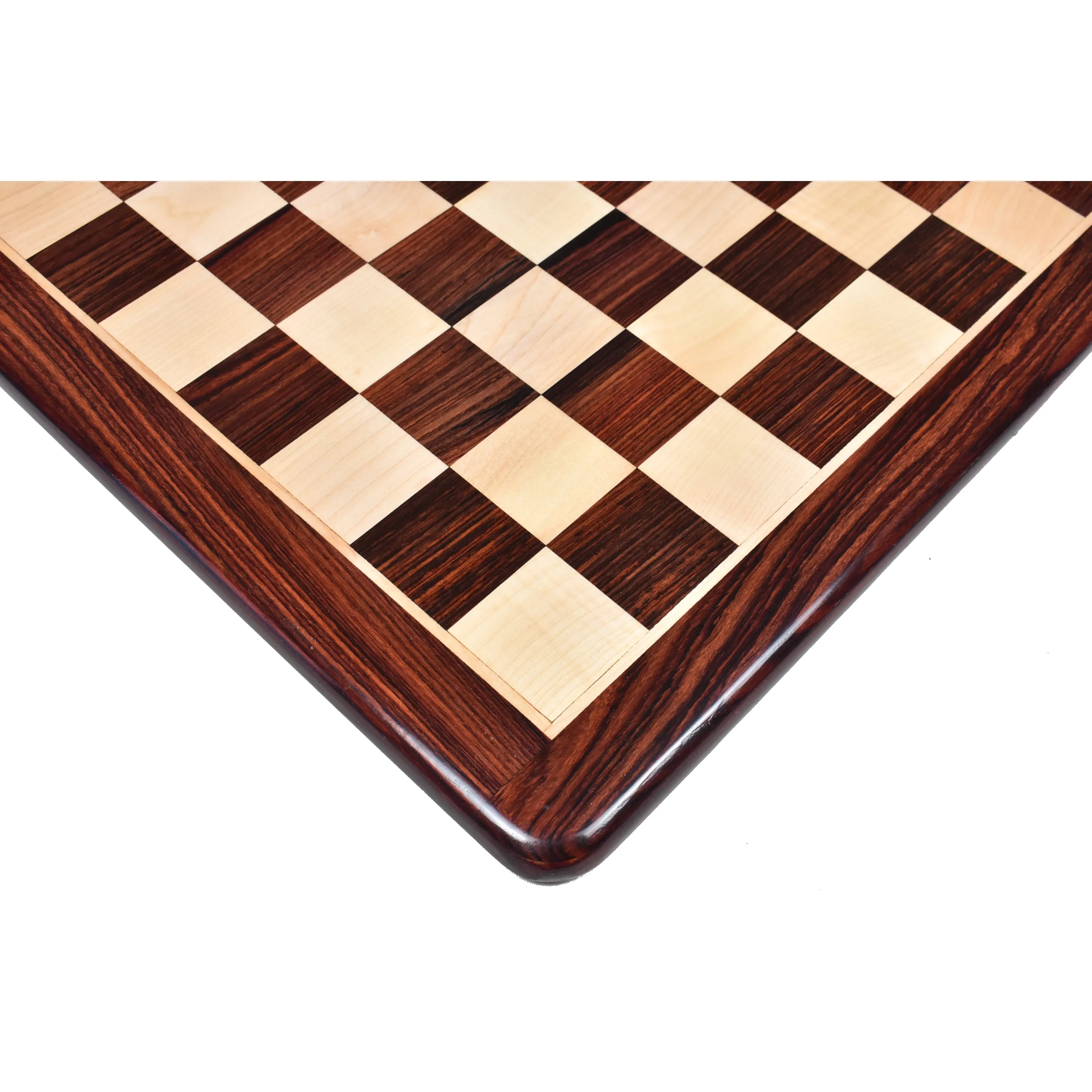 19 inches Large Flat Chess board - Rosewood & Maple Wood - Square of 50 mm