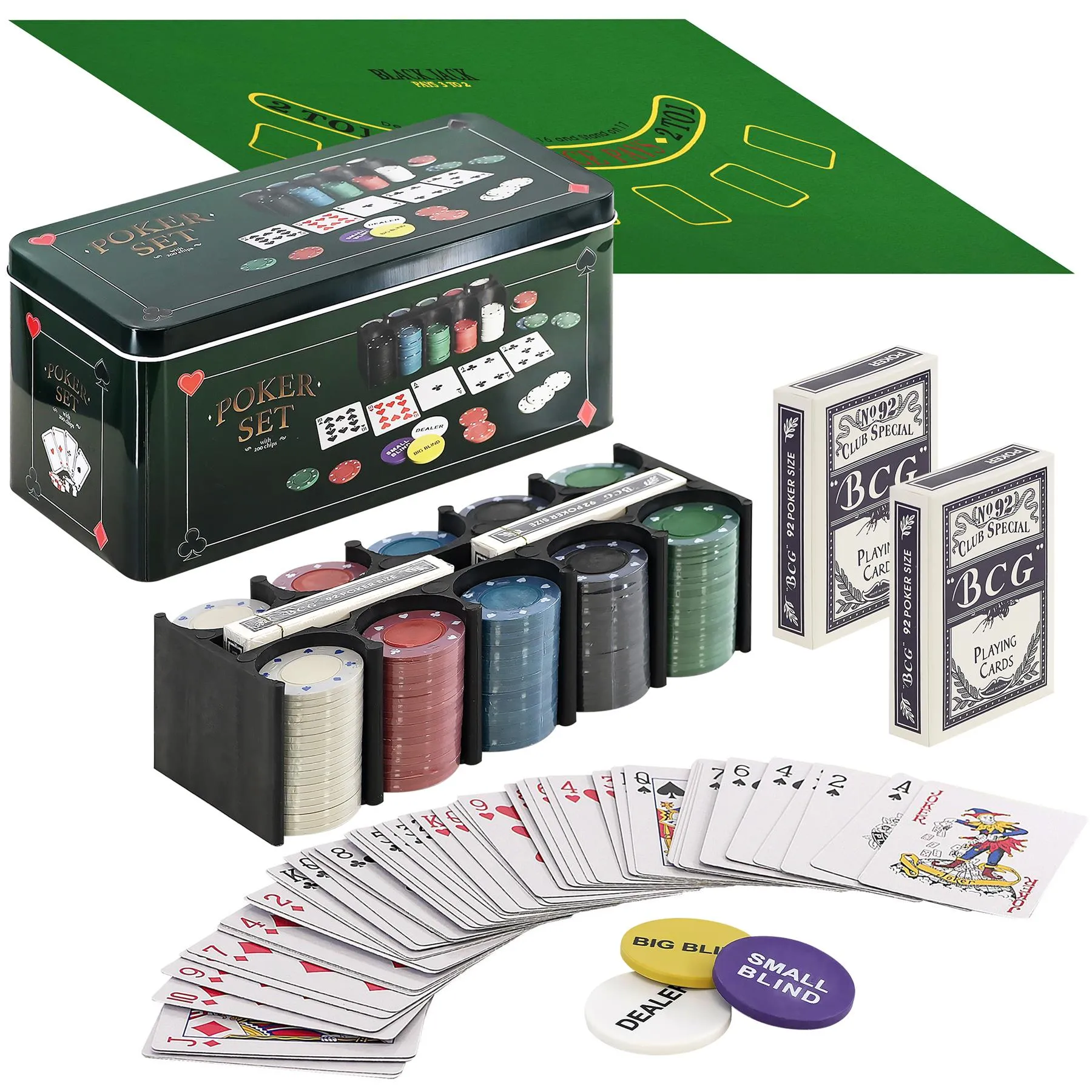 200pcs Poker Set In Metal Tin Box