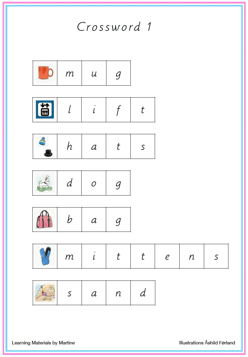 5 Crosswords - Engelsk