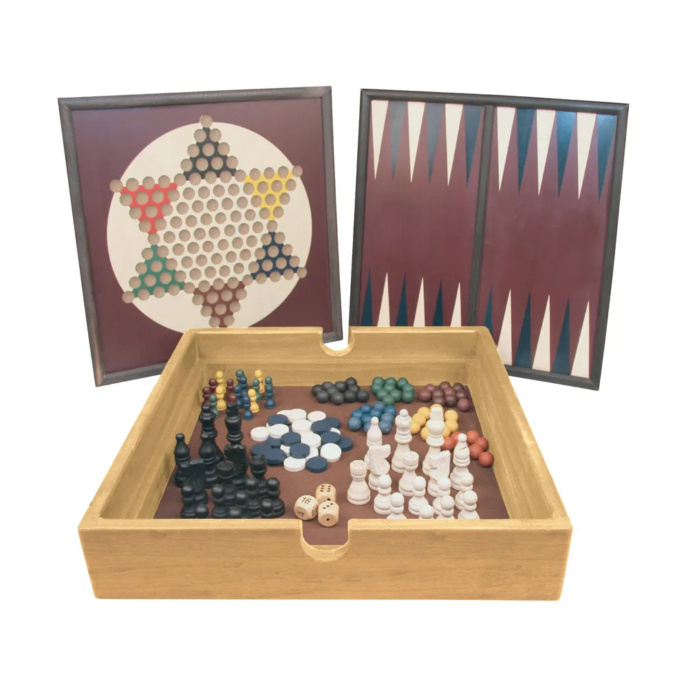 5-in-1 Wooden Multi-Game Set for Family Game Night