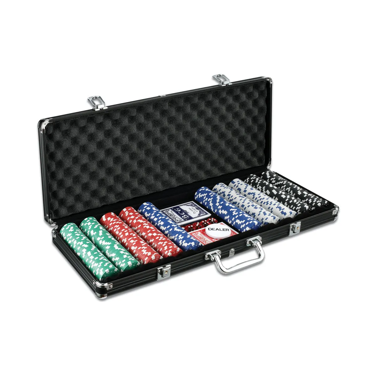 500 Chip Poker Game Set in Black Aluminum Case