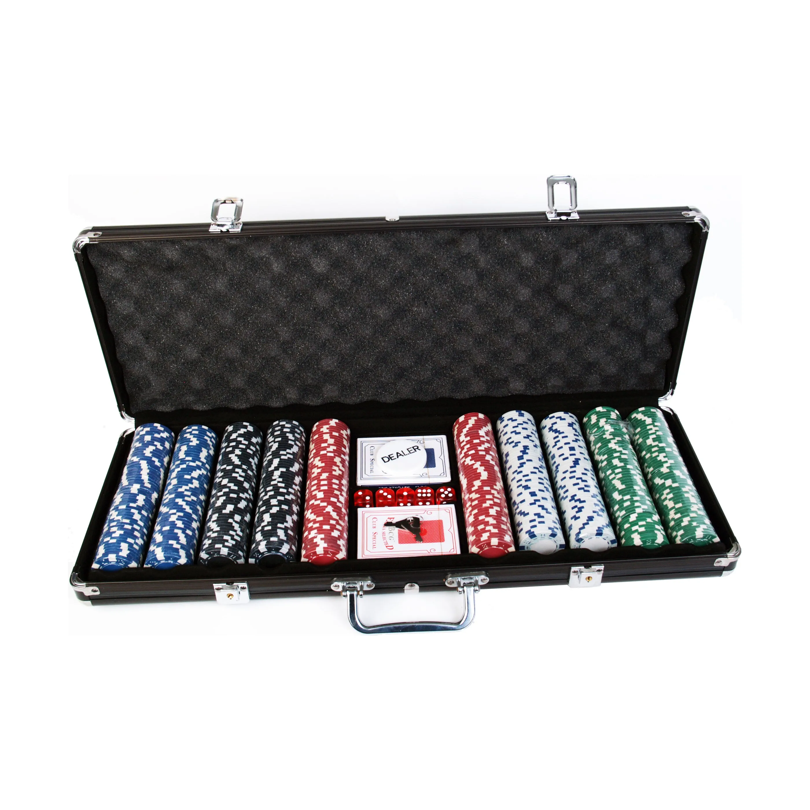 500 Chip Poker Game Set in Black Aluminum Case