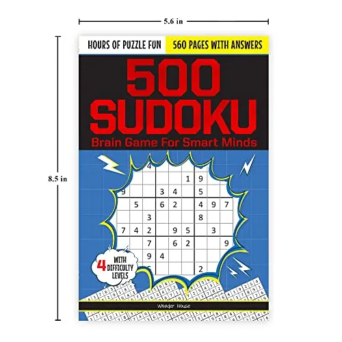 500 Sudoku Brain Game For Smart Minds - Combination of 4 Difficult Levels: Simple, Medium, Complex, Killer - 480  Brain Booster Puzzles and Hours of Fun Games [Paperback] Wonder House Books