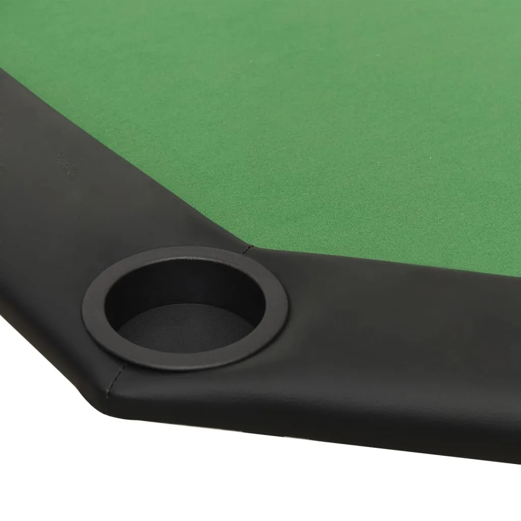 8-Player Folding Poker Table Green 108x108x75 cm