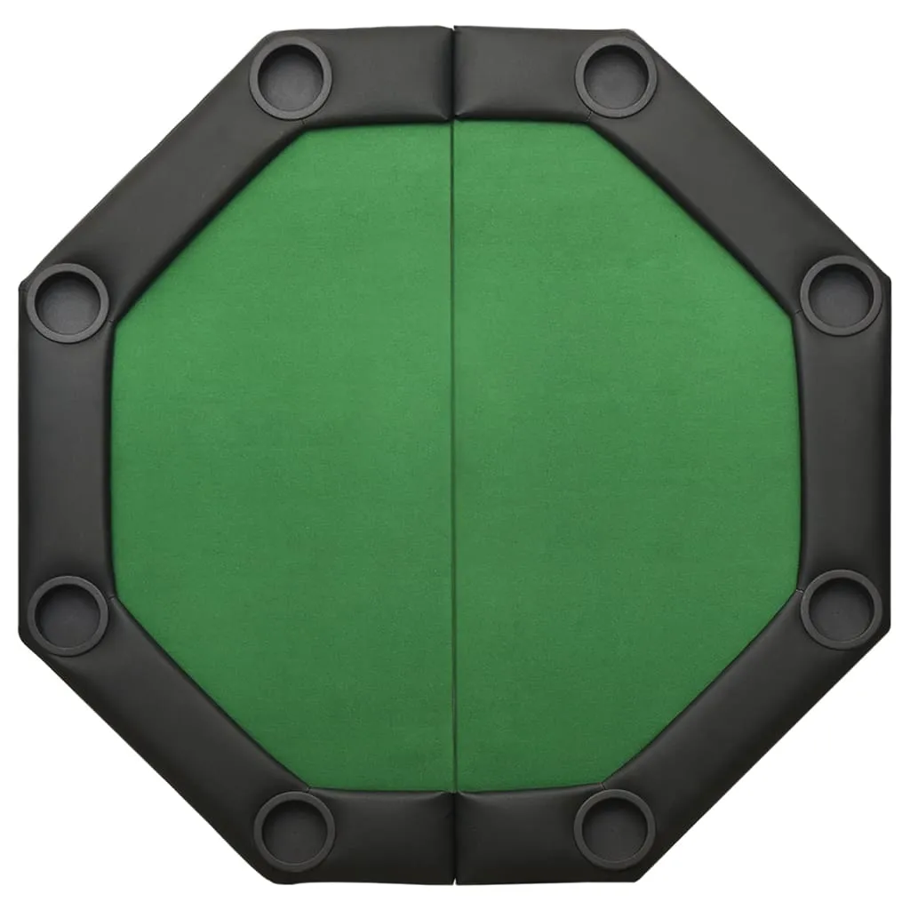 8-Player Folding Poker Table Green 108x108x75 cm