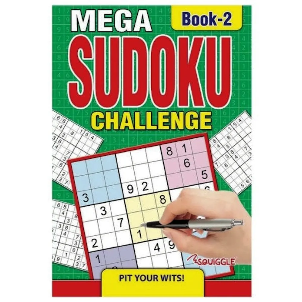 A5 Mega Sudoku Puzzle Book - Assorted Challenging Puzzles High Quality Paper Relaxing Brain Teasers