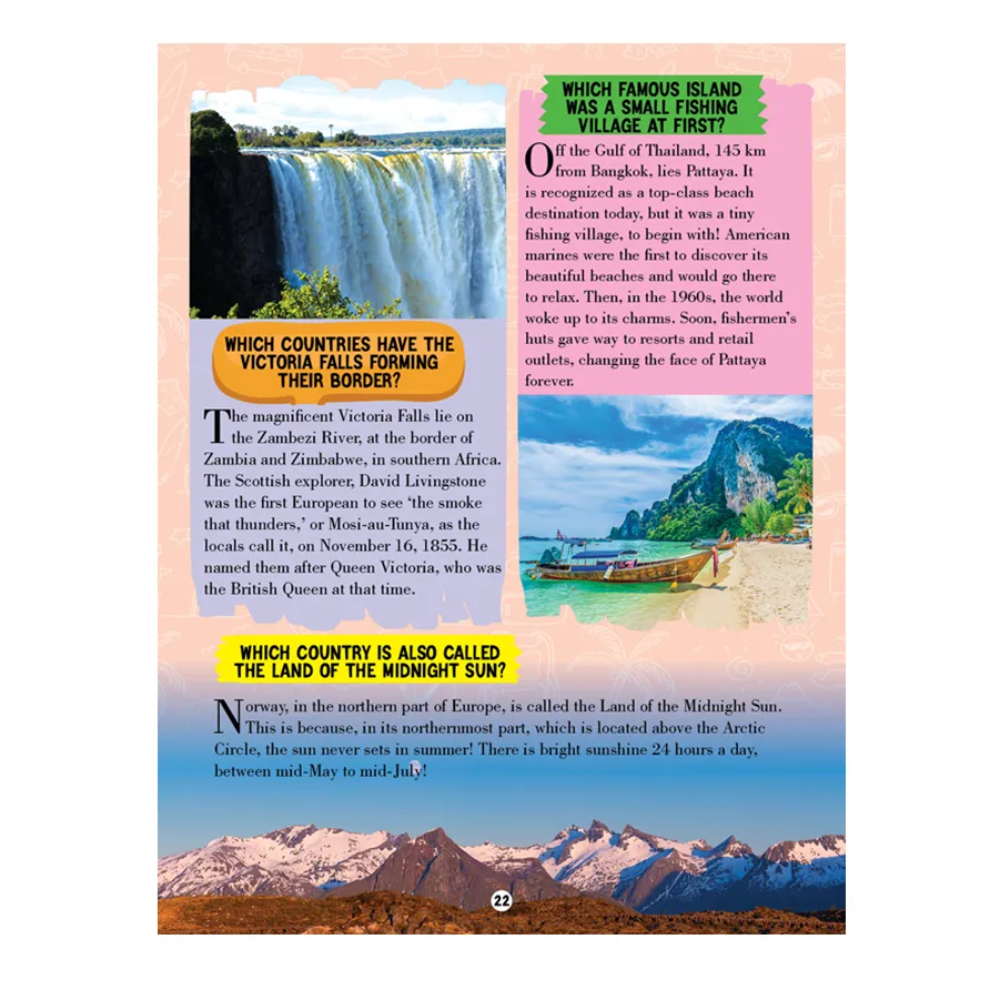 Amazing Places Encyclopedia for Children Age 5 - 15 Years- All About Trivia Questions and Answers