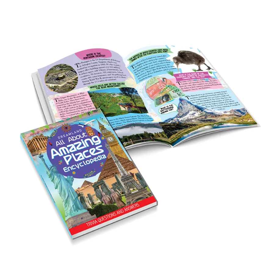 Amazing Places Encyclopedia for Children Age 5 - 15 Years- All About Trivia Questions and Answers