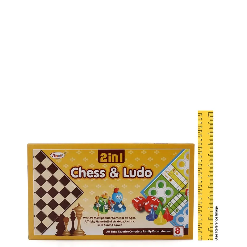 Annie 2 in 1 Chess & Ludo Big Board Game