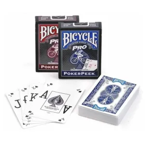 Bicycle Pro PokerPeek Playing Cards Red/Blue