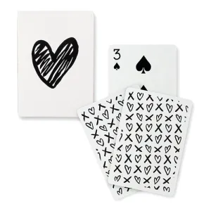 Black Foil "Modern Heart" Playing Cards