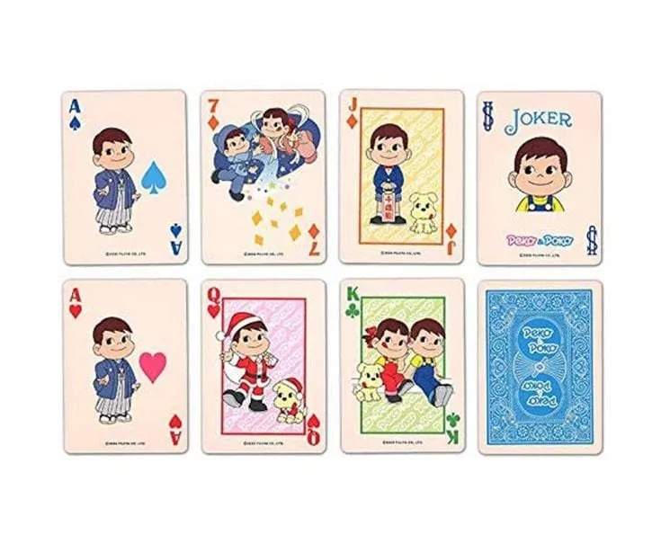 Blue Peko & Poko Bicycle Playing Cards