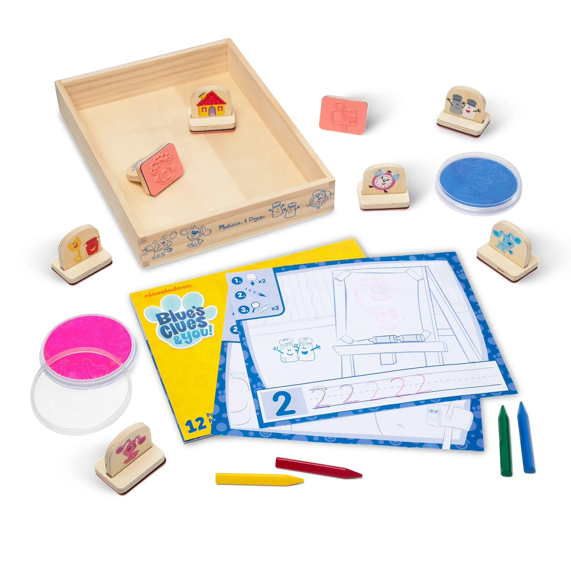 Blue's Clues & You! Wooden Handle Stamps Activity Set