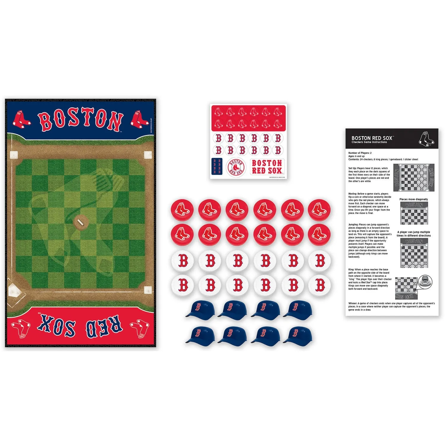 Boston Red Sox Checkers Board Game