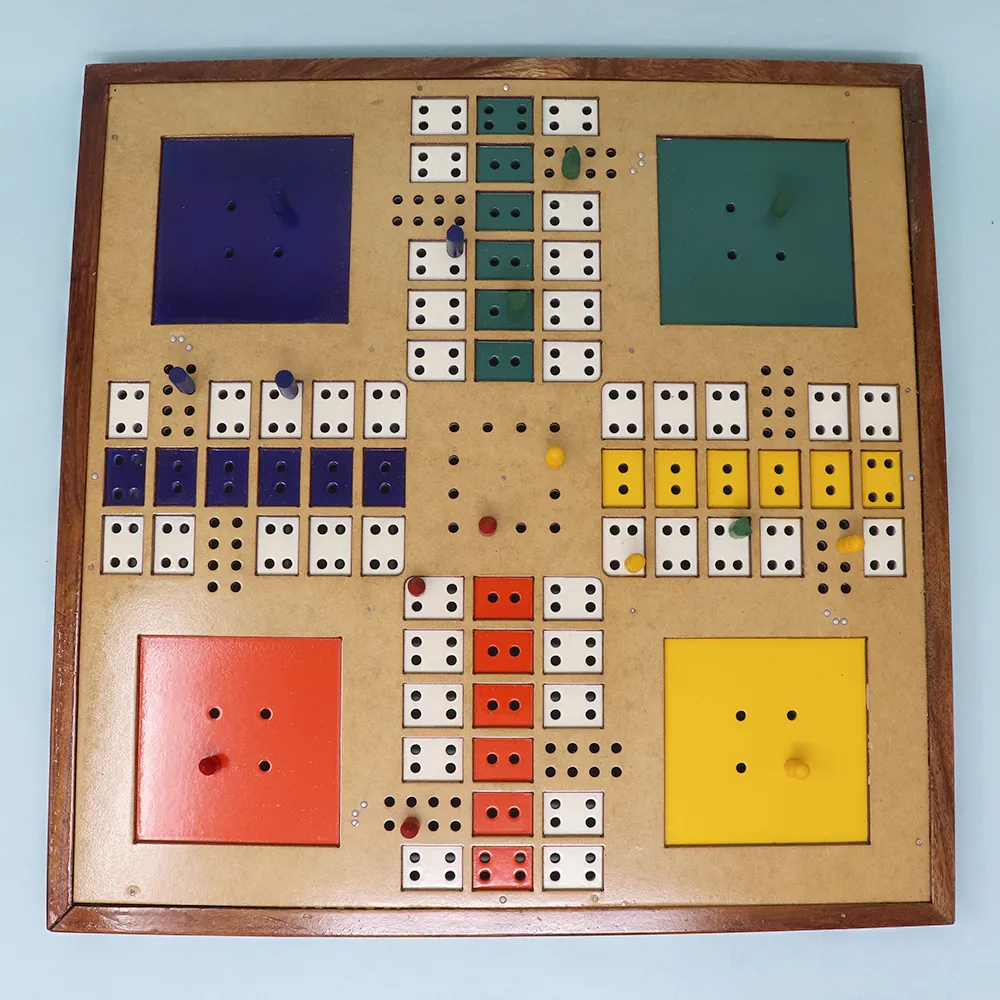 Braille Ludo Wooden Board Game for Blind (Hand Painted)