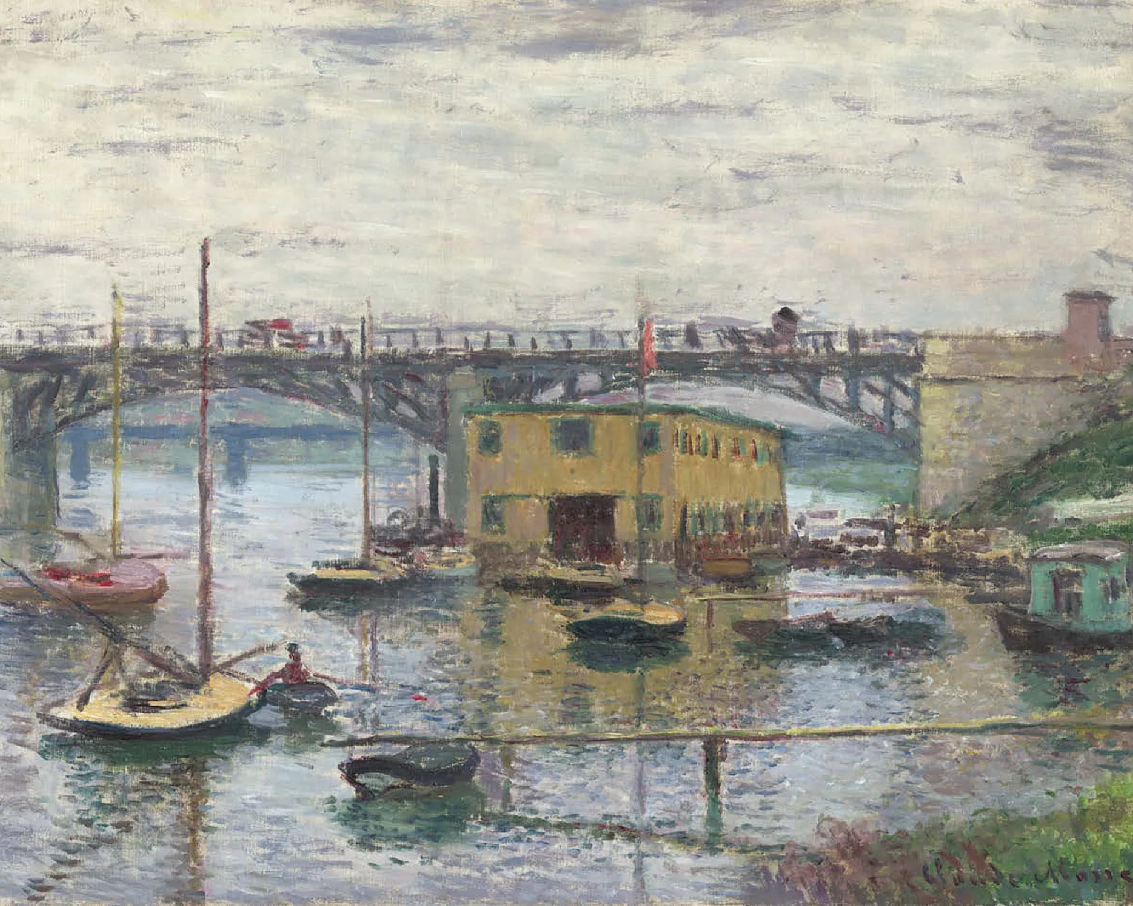 Bridge at Argenteuil on a Gray Day 1876 by Claude Monet