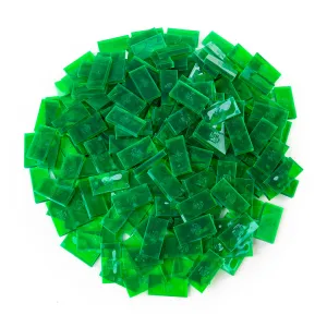 Bulk Dominoes - Clear Green Emerald