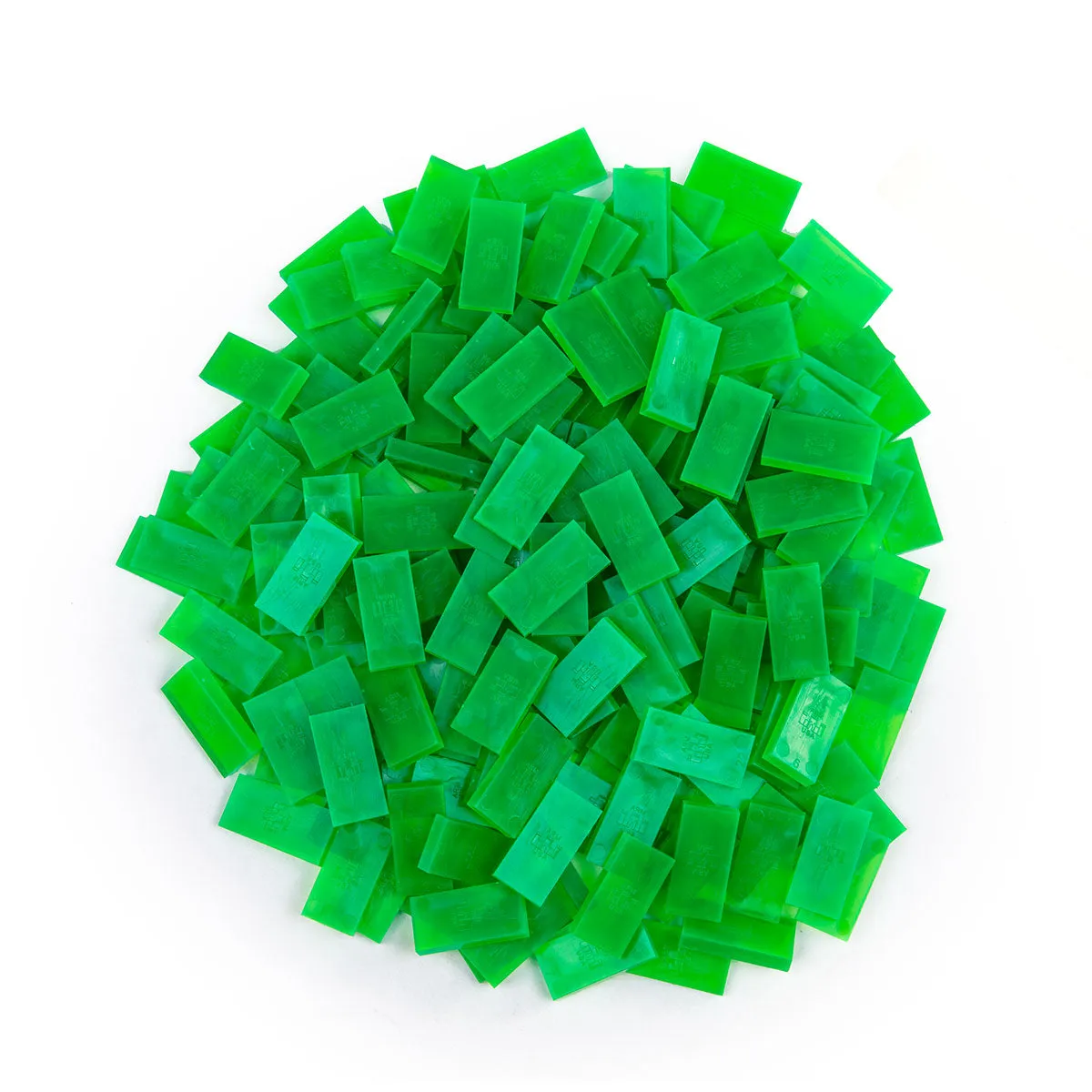 Bulk Dominoes - Mini Clear Green