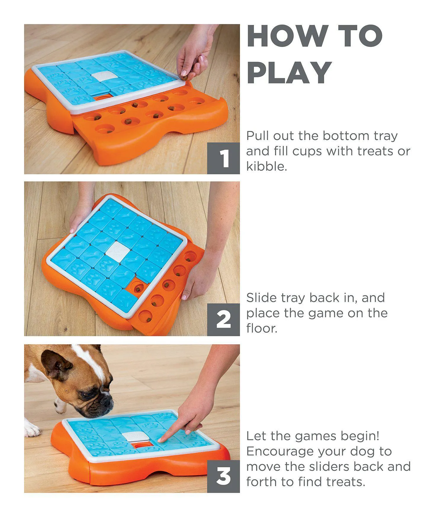 Challenge Slider Interactive Treat Puzzle Game Dog Toy