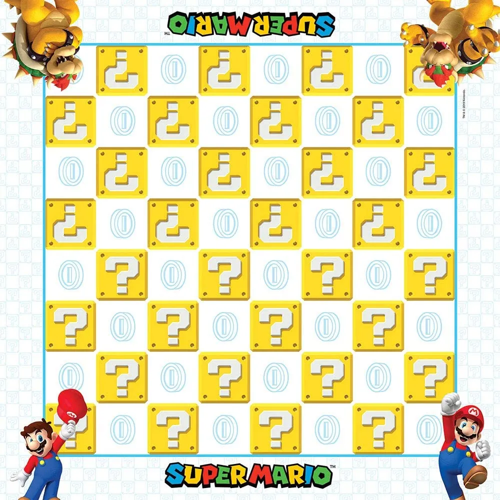 Checkers & Tic-Tac-Toe Super Mario and Bowser Collectors Game Tin Box Set