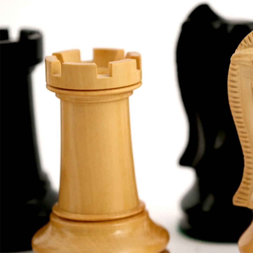 Chess Pieces - 1869 4 inch Boxwood and Ebony in a Beech Box