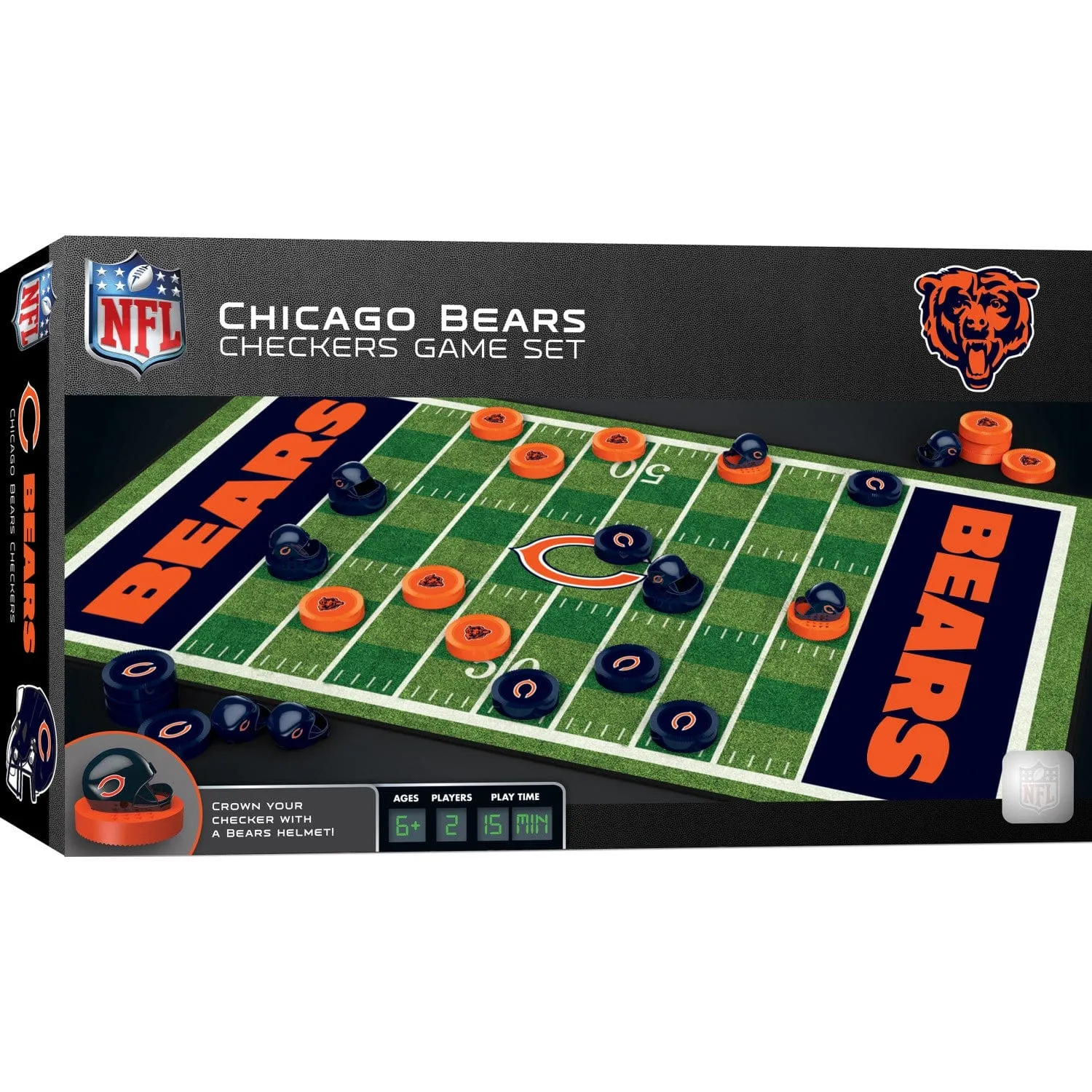 Chicago Bears Checkers Board Game