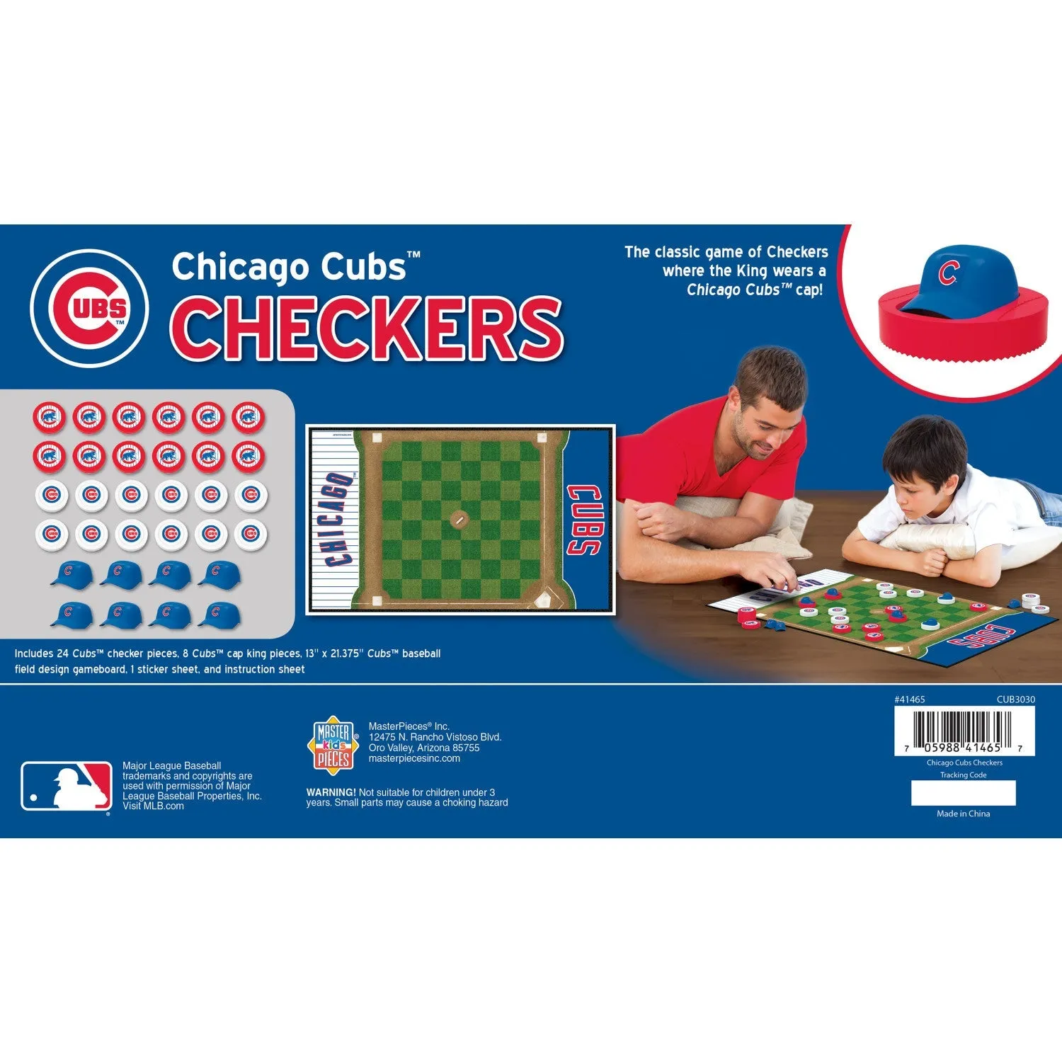 Chicago Cubs Checkers Board Game