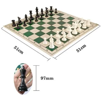 Christmas Gift High Quality Chess Game King High 97mm 77mm 64mm Ajedrez Medieval Chess Set No Chessboard 32 Chess Pieces Kids Toys Playing Game