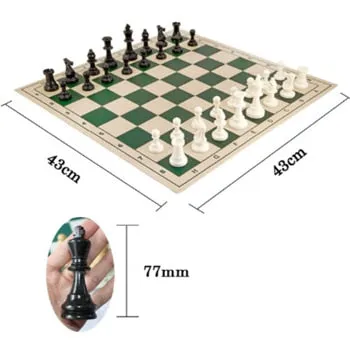 Christmas Gift High Quality Chess Game King High 97mm 77mm 64mm Ajedrez Medieval Chess Set No Chessboard 32 Chess Pieces Kids Toys Playing Game