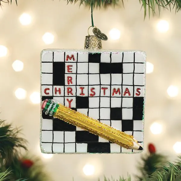 Crossword Puzzle Ornament