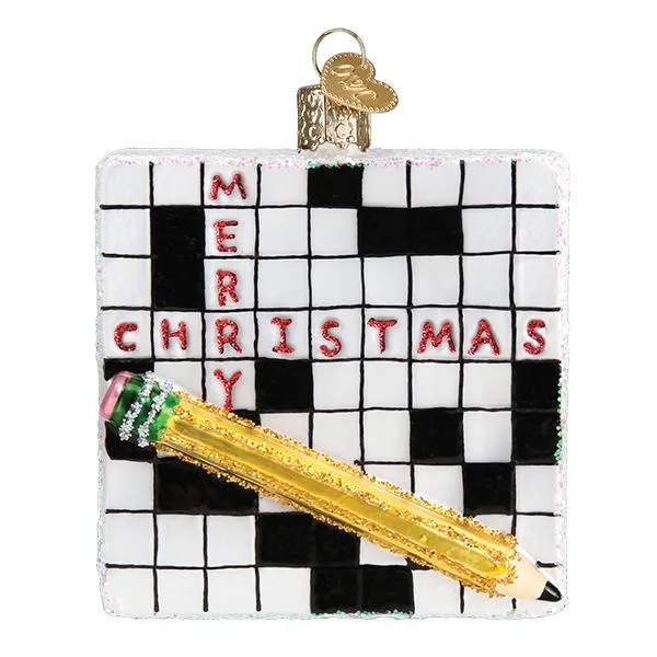 Crossword Puzzle Ornament