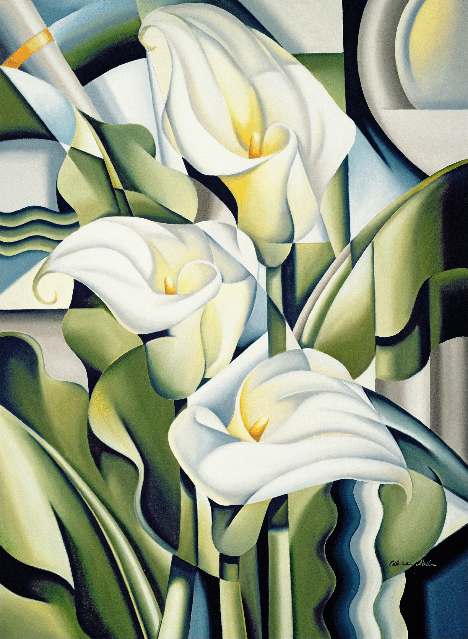 Cubist Lilies (470 Piece Wooden Jigsaw Puzzle)