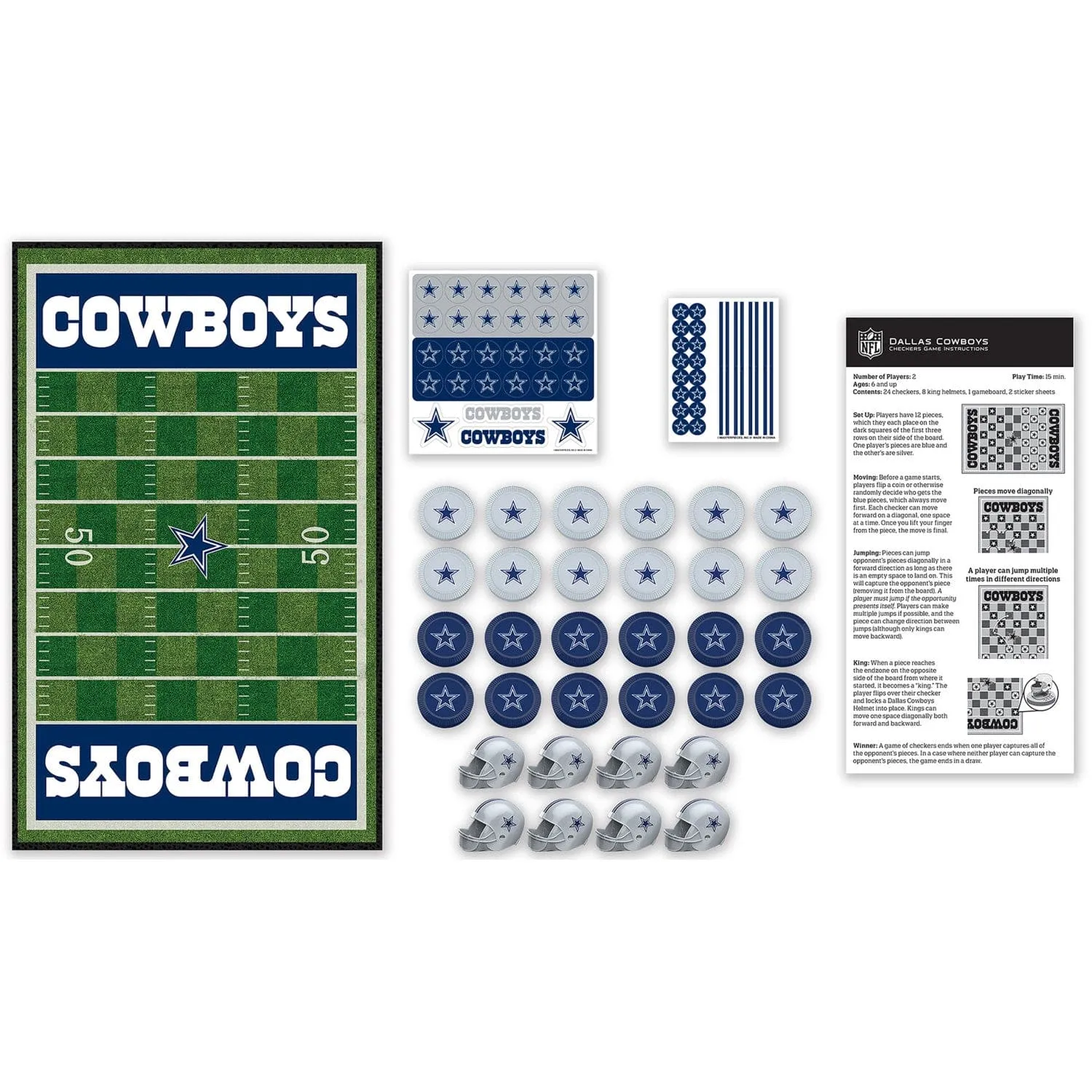 Dallas Cowboys Checkers Board Game