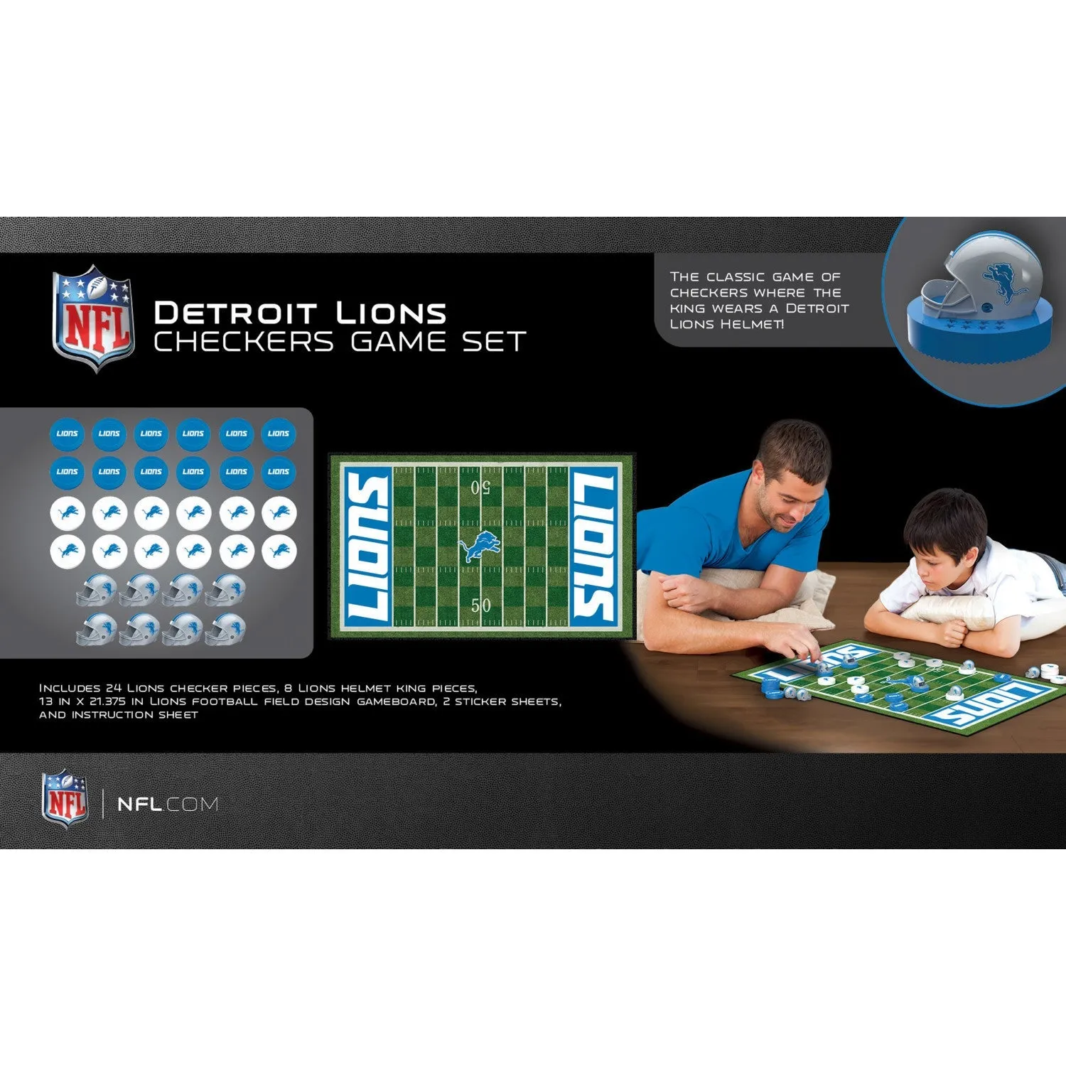 Detroit Lions Checkers Board Game