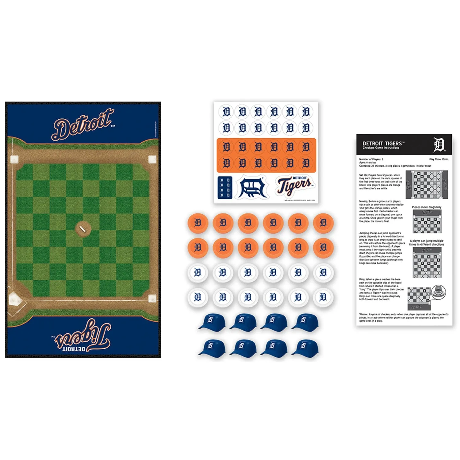 Detroit Tigers Checkers Board Game