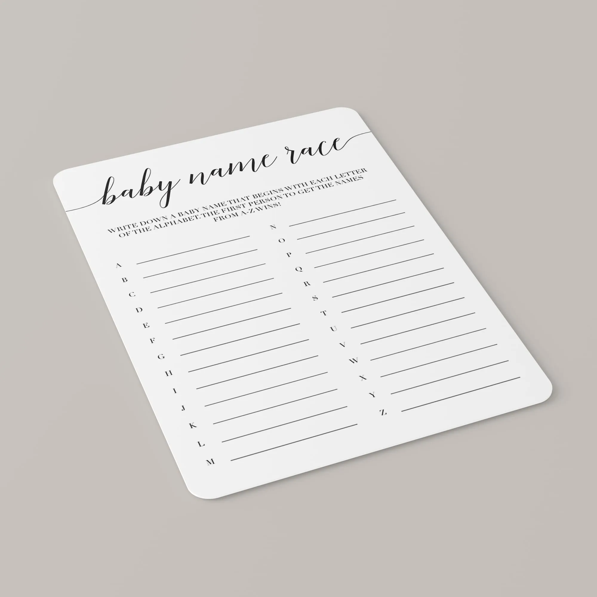 DIY White Baby Shower Games Pack Printables