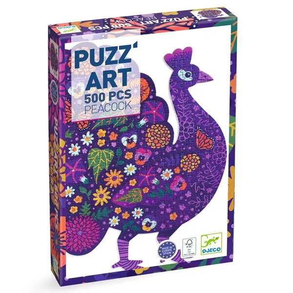 Djeco Puzz'art Puzzle 500pc - Peacock