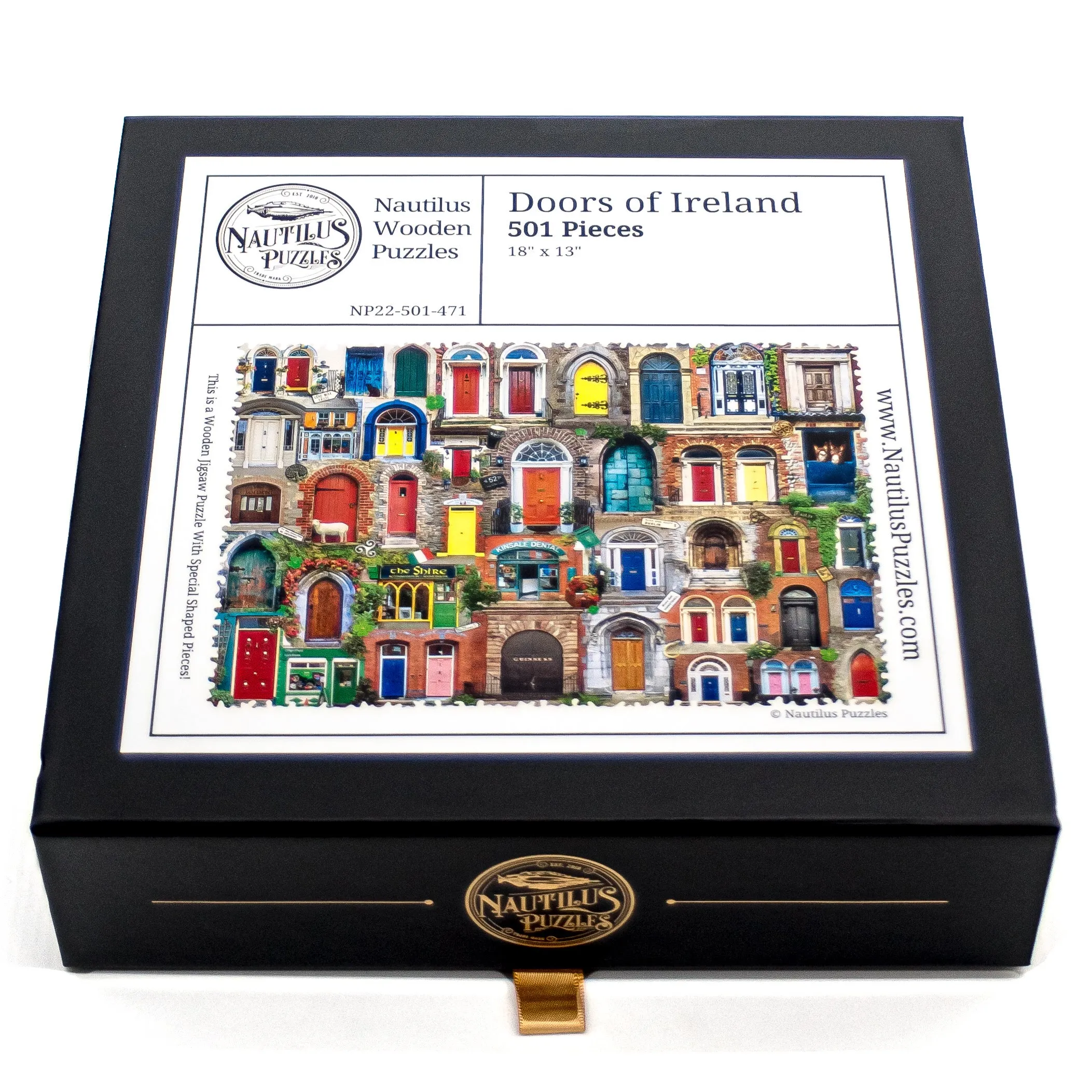 Doors of Ireland (501 Piece Wooden Jigsaw Puzzle)