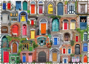 Doors of Ireland (501 Piece Wooden Jigsaw Puzzle)