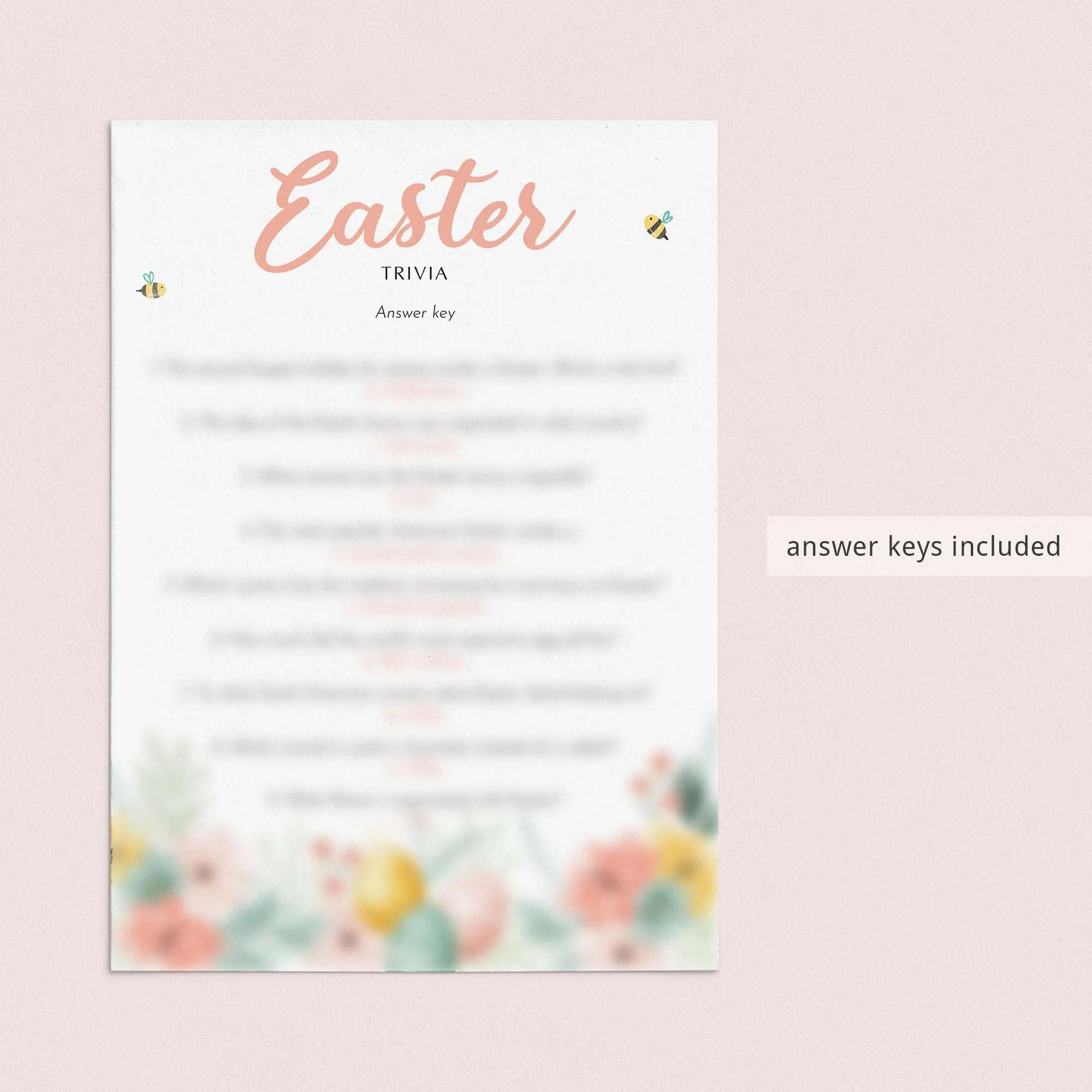 Easter Games for Kids and Adults Printable