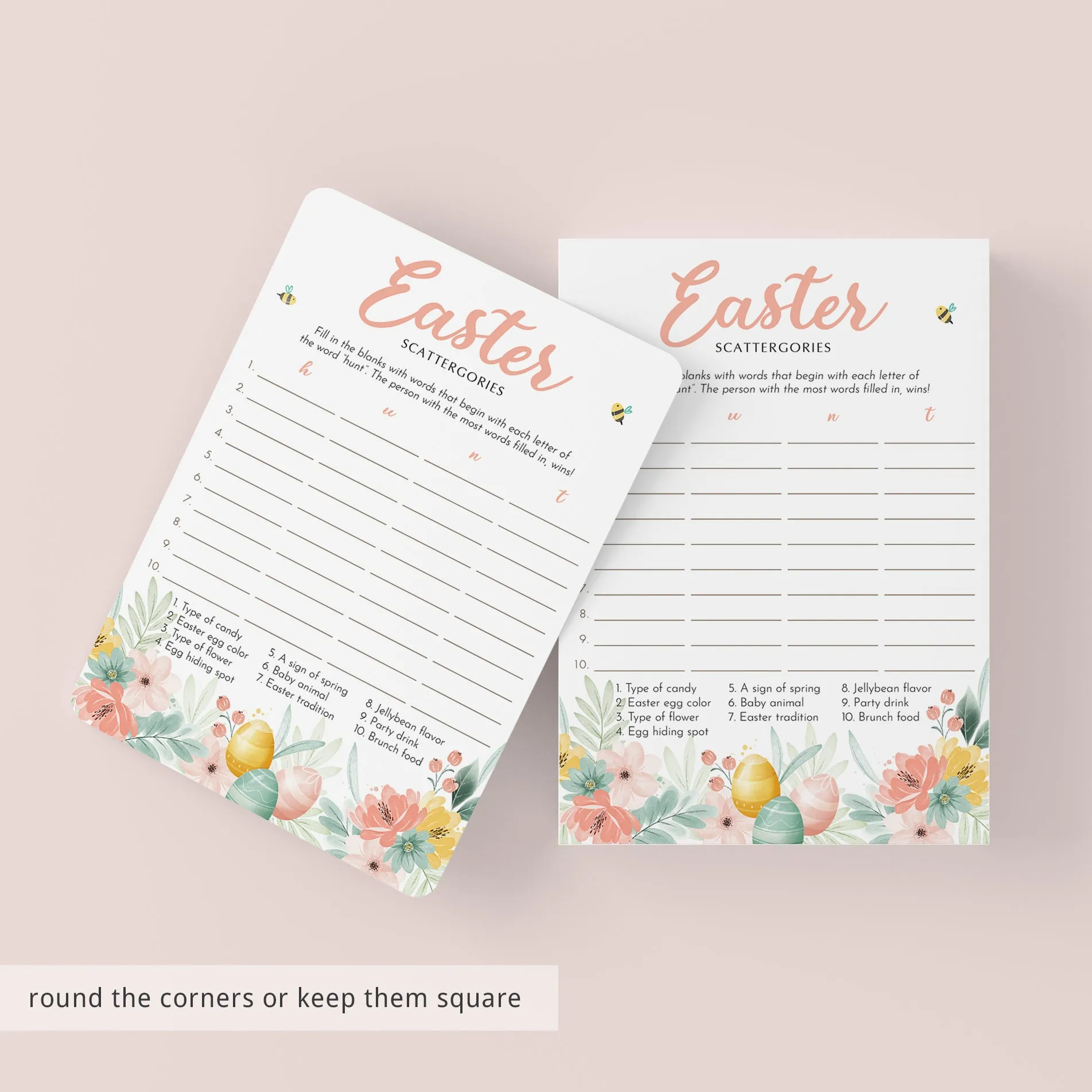 Easter Games for Kids and Adults Printable