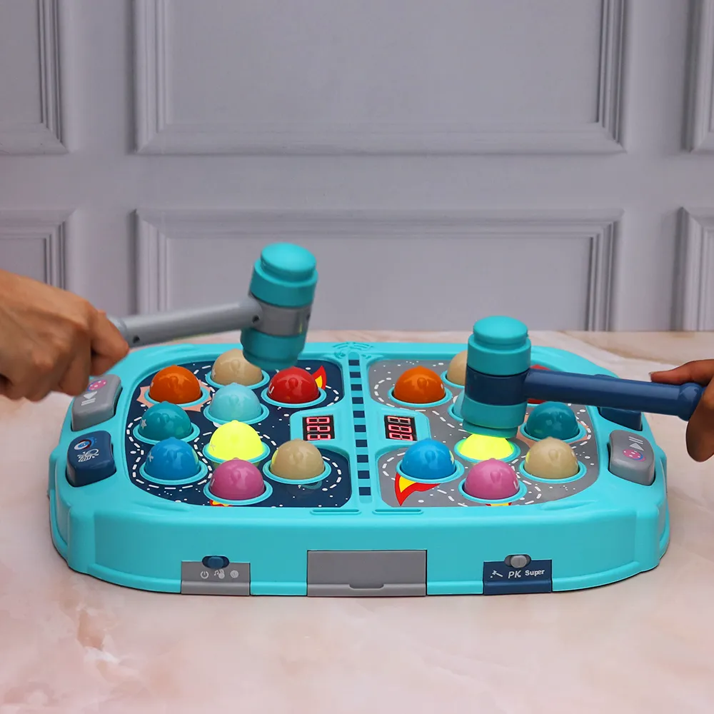 Electronic Whack a Mole Hammer Smashing Interactive Multiplayer Board Game