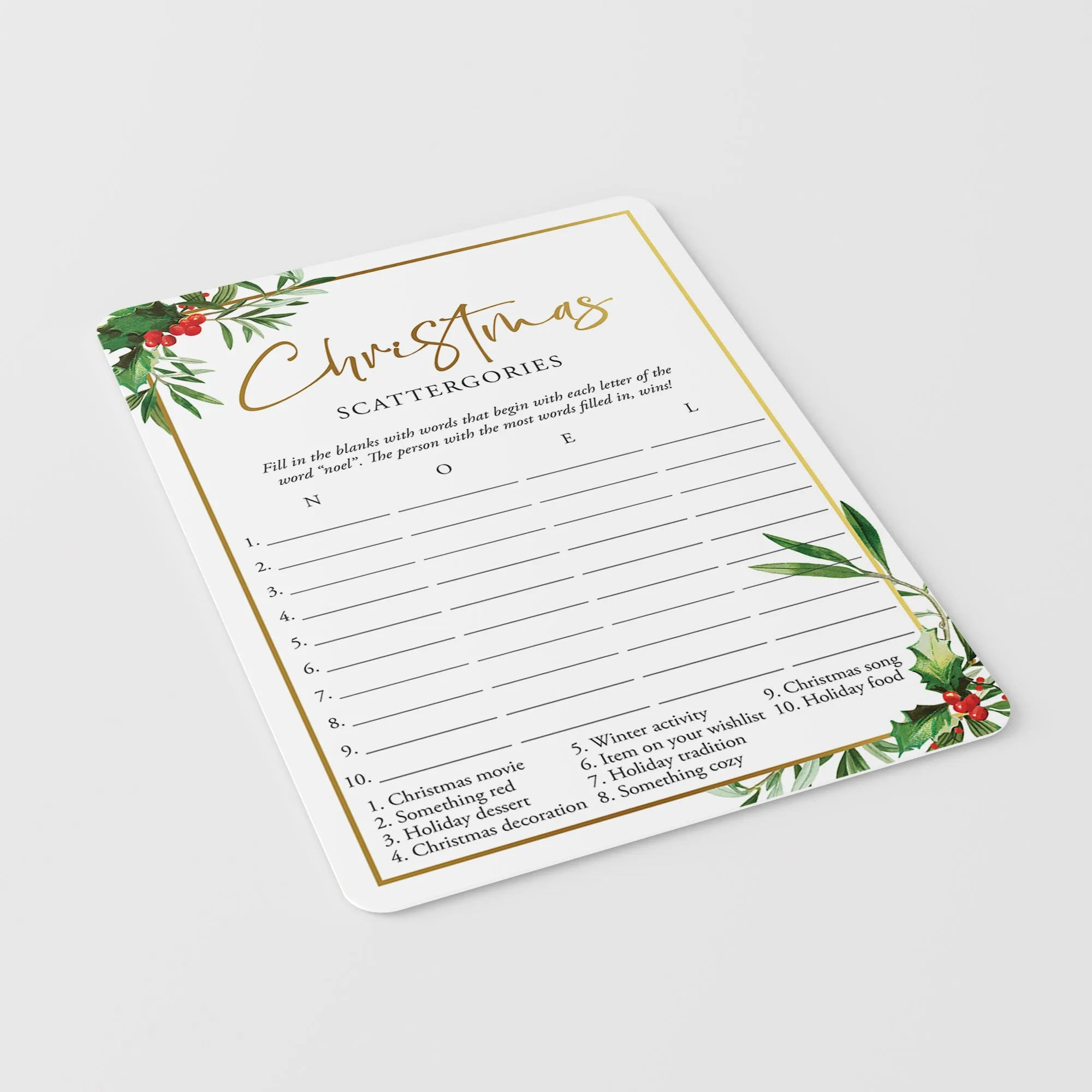 Elegant Christmas Party Games and Activities Printable