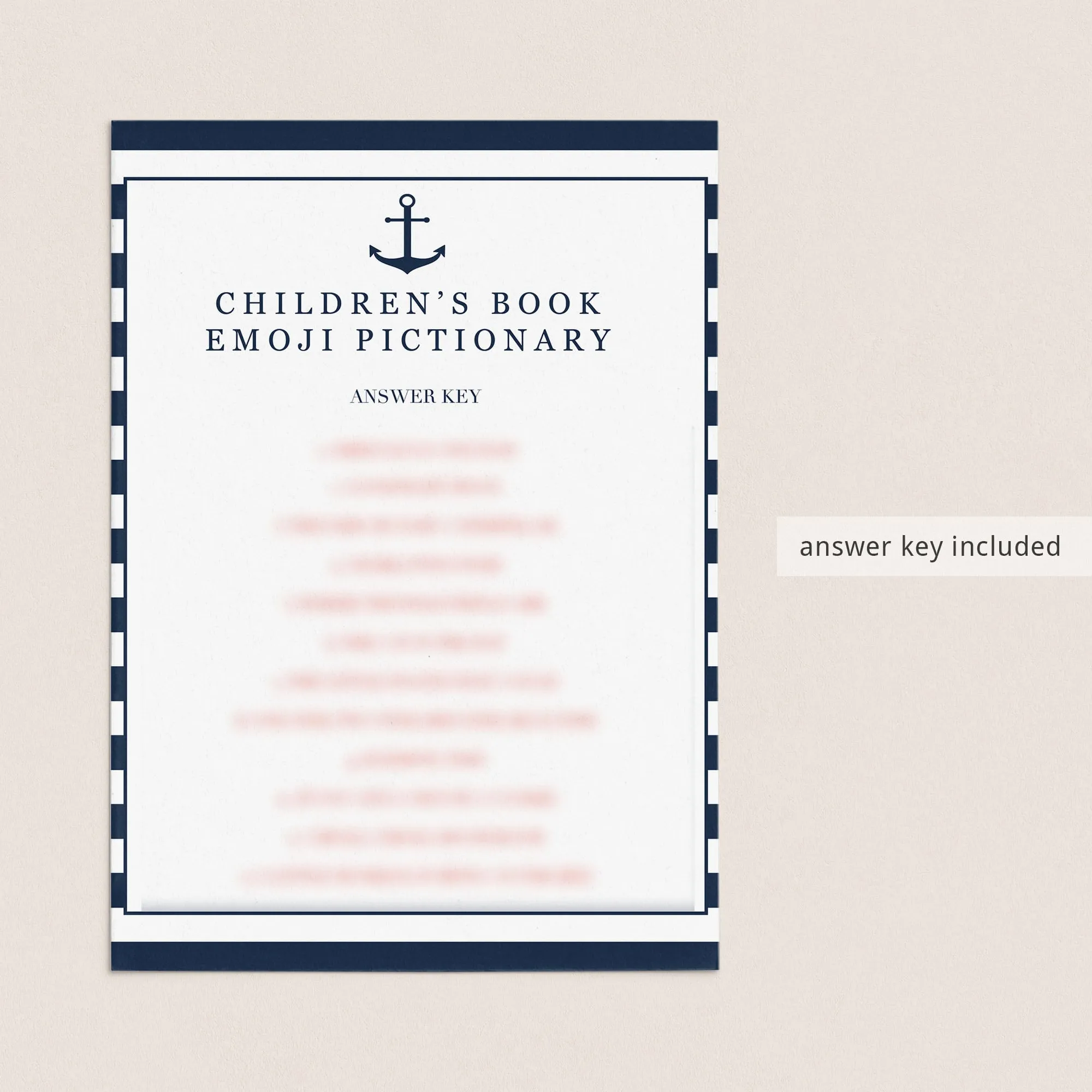 Emoji Pictionary for Boy Baby Shower Printable & Virtual Template